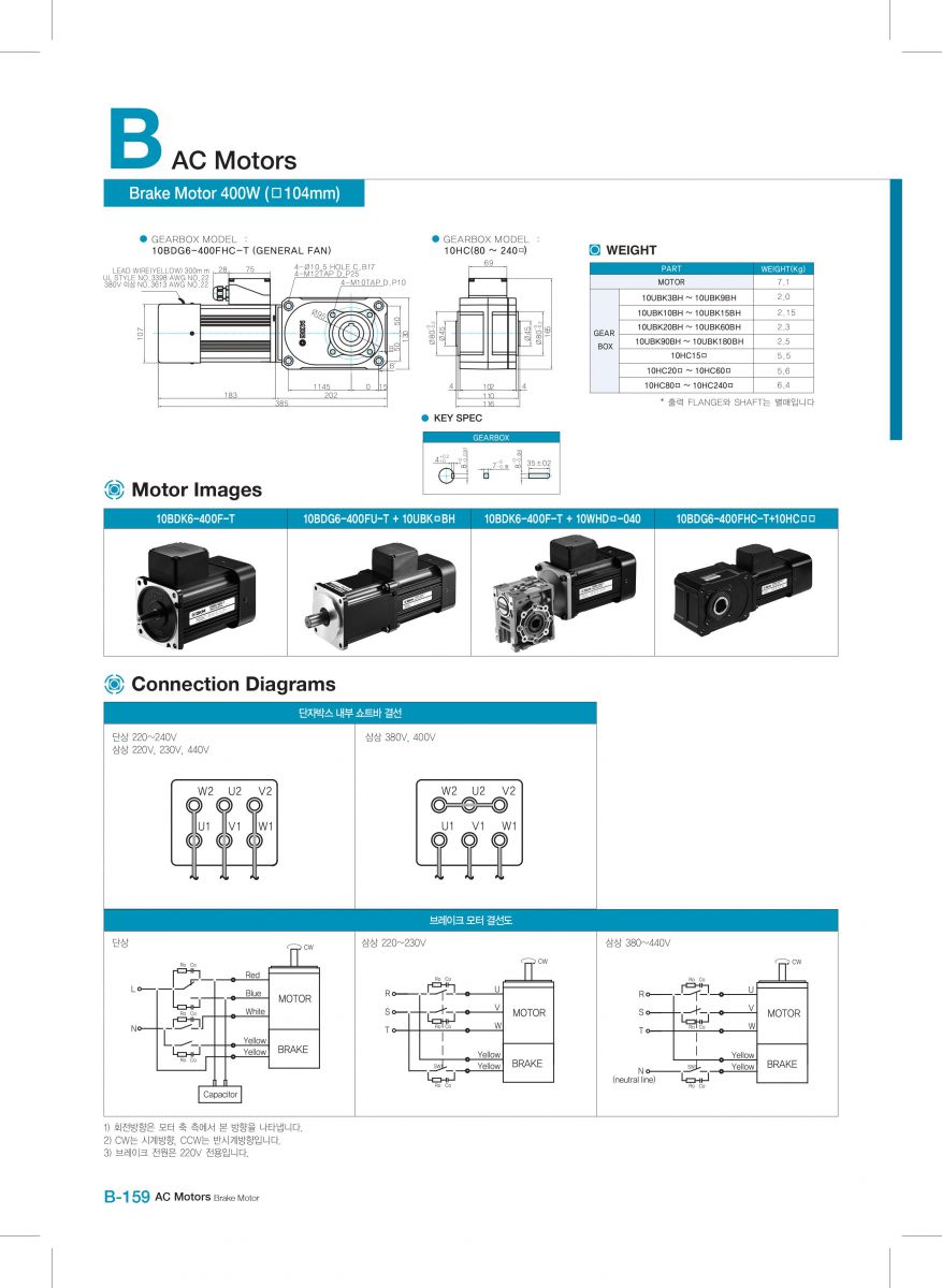 Brake motor DKM 10BDGD-400FU-T-10UBK25BH