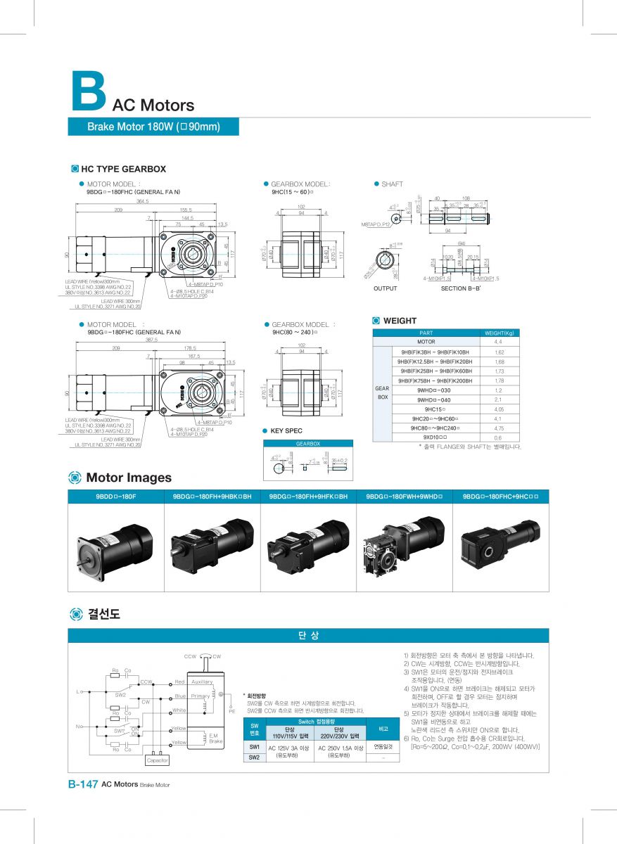 Brake motor DKM 9BDGE-180FH-9HBK30BH
