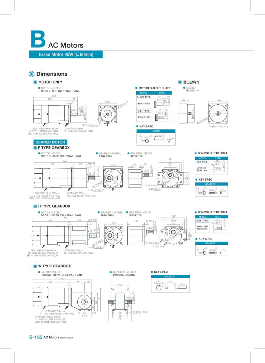 Brake motor DKM 9BDGE-90FP-9PBK15BH