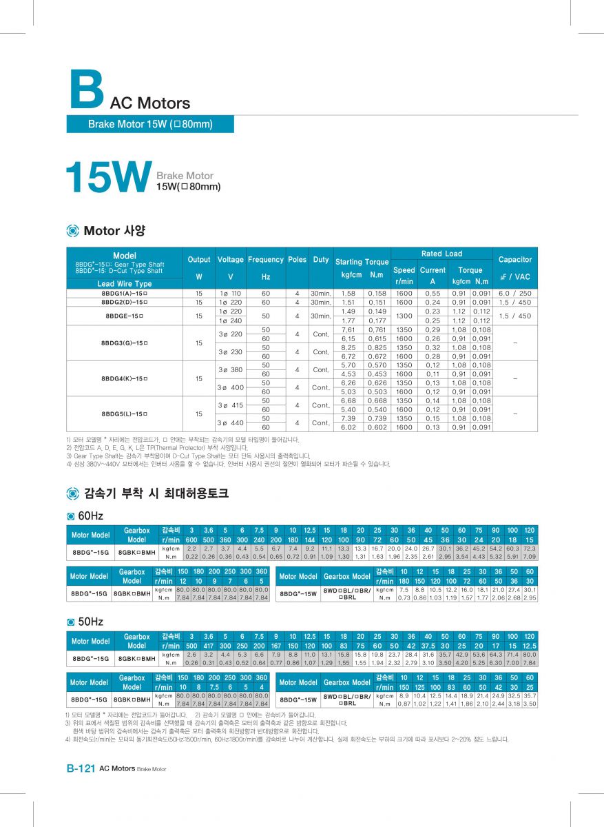 Brake motor DKM8BDGE-15G 8GBK10BMH