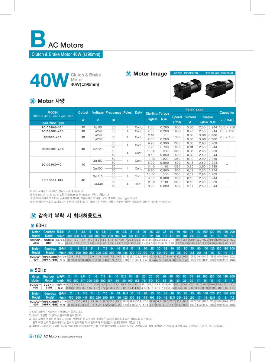 Clutch & Brake Motor DKM 9CIDGE-40G-9GBK10BMH