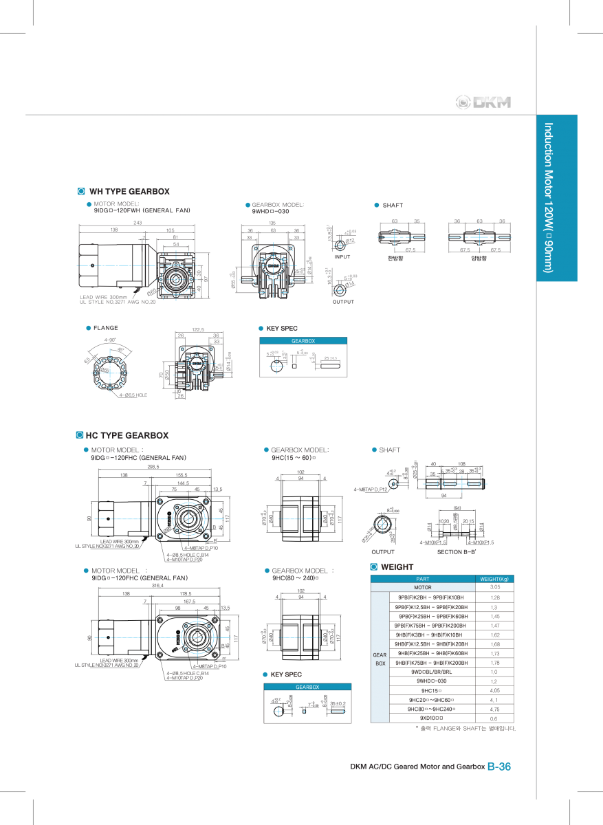 induction-motor-DKM 9IDGE-120FP-T-9PBK10BH