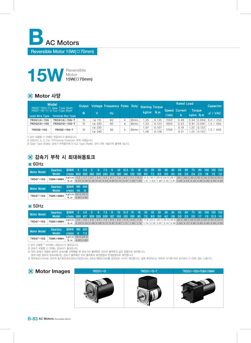 Reversible Motor dkm 15W