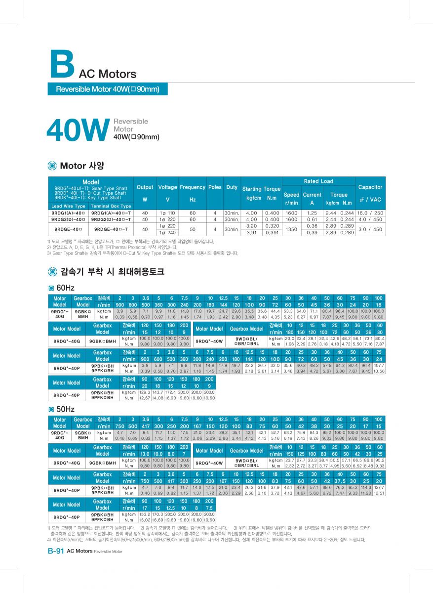 motor giam toc dkm 40w