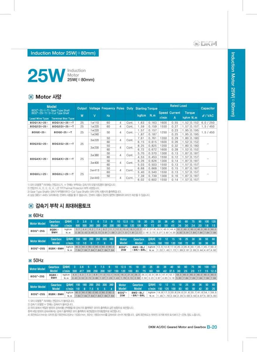 induction-motor-DKM 8IDGE-25G-T-8GBK9BMH