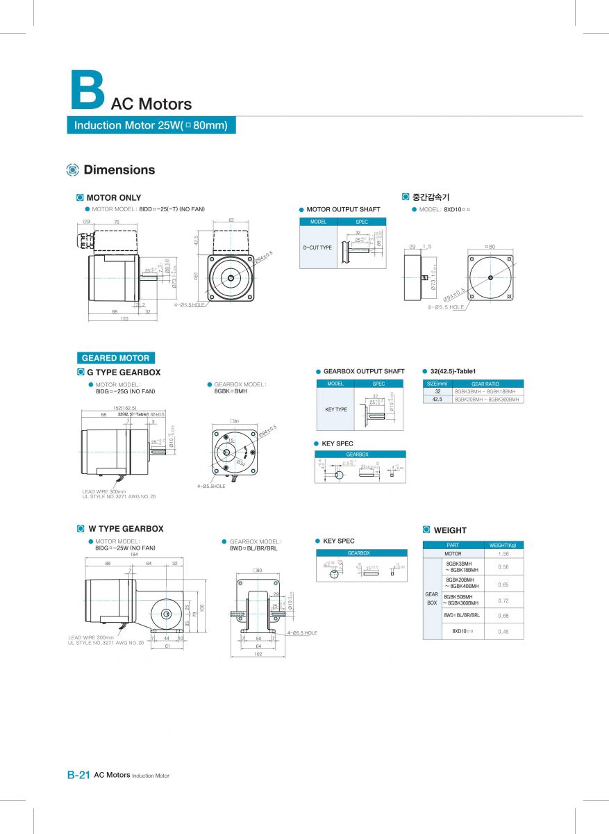 induction-motor-DKM 8IDGE-25G-T-8GBK40BMH